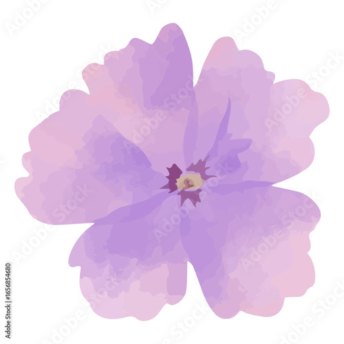 Pink and purple watercolor flower