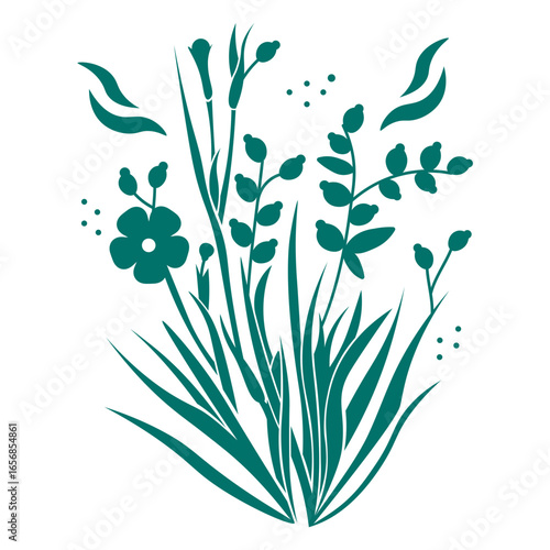 Simple cut out leaves and plants