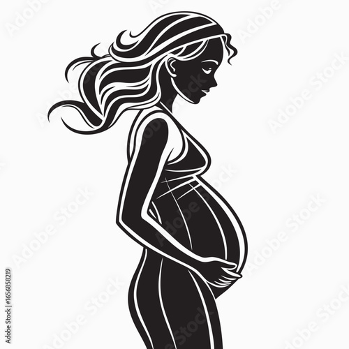 pregnant woman silhouette