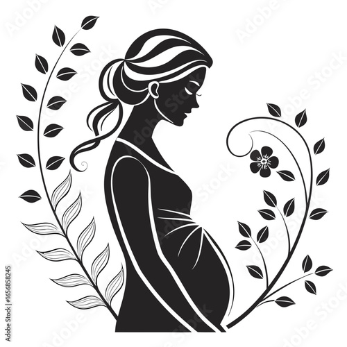 pregnant women vector illustration