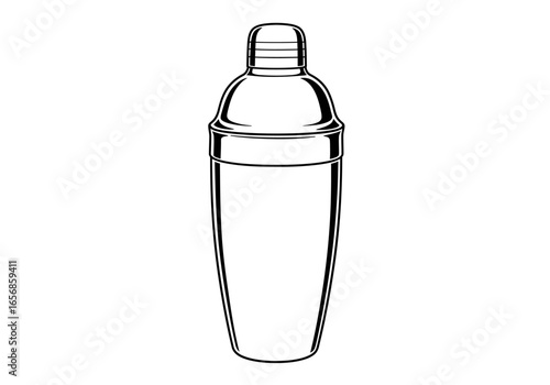 black and white cocktail shaker clip art preview