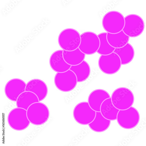 Abstract Pink Circle Cluster Pattern Design