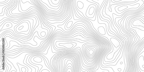 Topographic map background. Geographic line map with elevation assignments. Contour background geographic grid. Vector illustration.