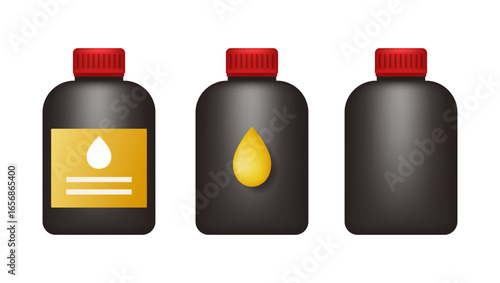 Motor oil vector icon. Vector icon isolated on white background.
