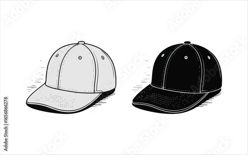 baseball cap isolated on white