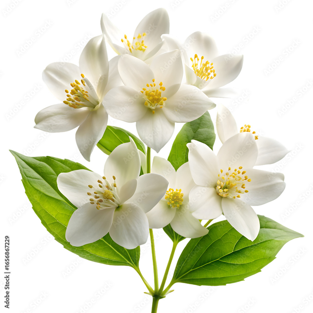 Fototapeta premium white flowers on white background