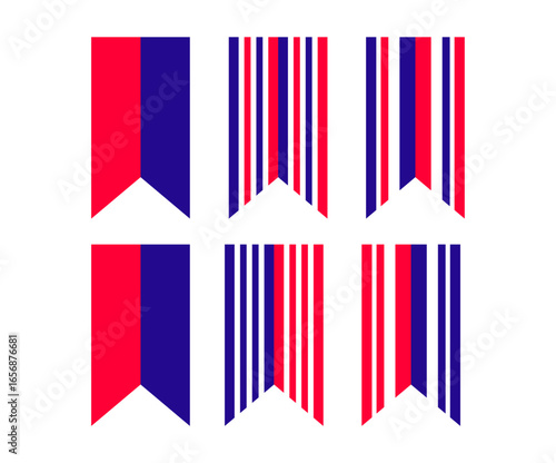 set of colorful ribbons