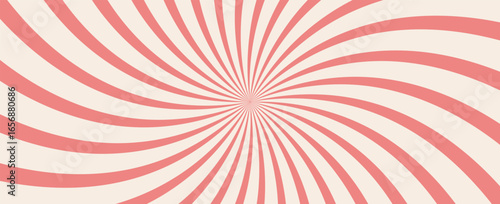 Retro background with rays or stripes in the center. Sunburst or solar burst retro background. Starburst abstract background. Vector illustration
