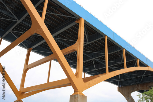 Blue and Yellow Bridge Milwaukee 