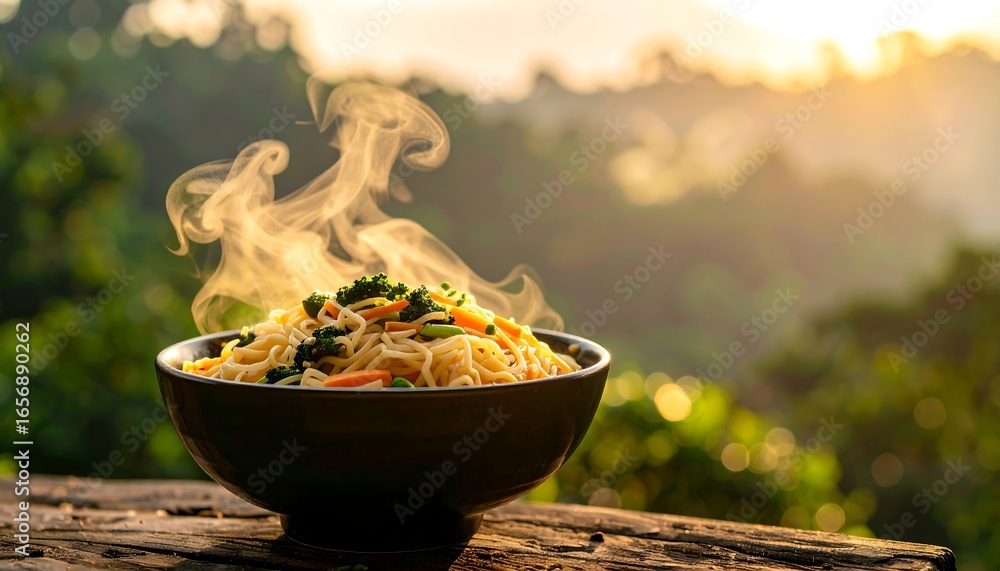 Flame-Kissed Noodles: A Culinary Adventure in Nature Flame-Kissed Noodles: A Culinary Adventure in Nature