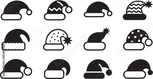 Holiday Icons Featuring Christmas and Snow