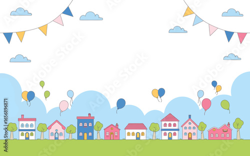 Whimsical cartoon illustration of a smiling character with colorful elements