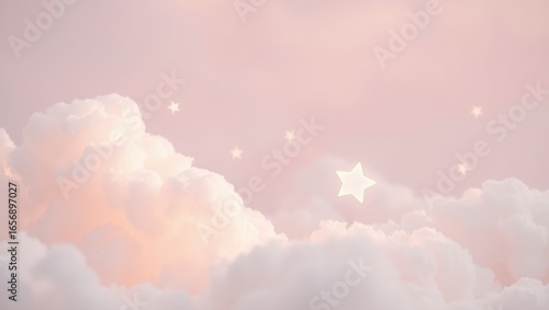 Pink clouds stars