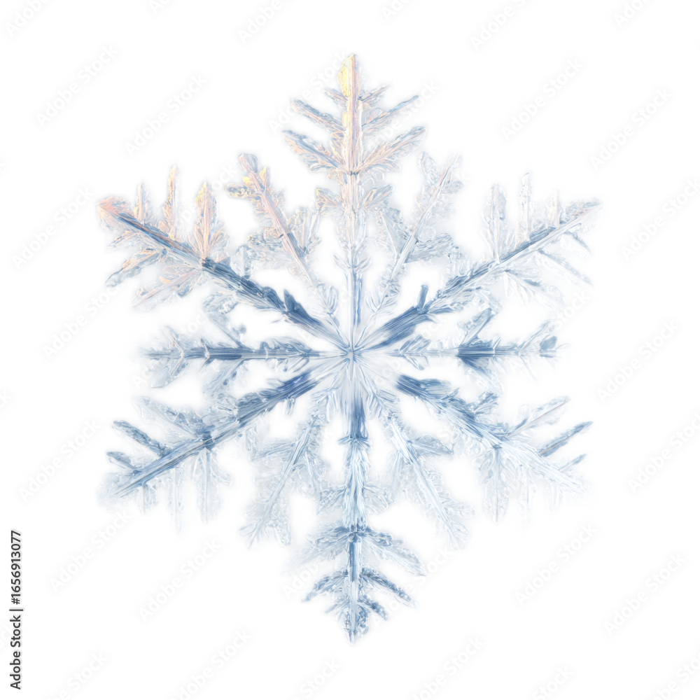 Fototapeta premium Snowflake with a white background