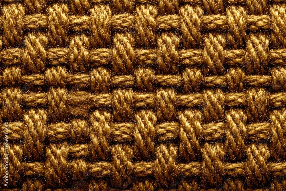 Fototapeta premium Brown Woven Fabric Texture Close Up