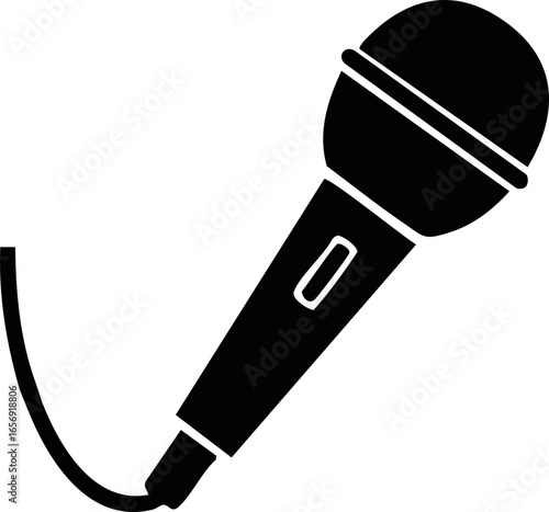 Clarinet silhouette with cylindrical body, mouthpiece, and flared bell end.