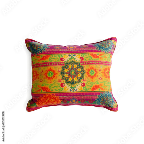 Soft pillow isolated on white background for bedding and home decor