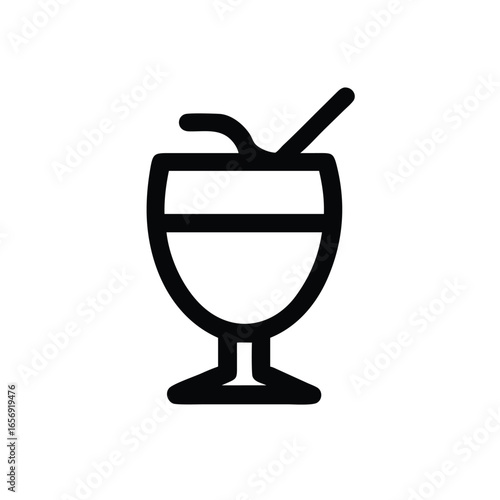 A festive glass of eggnog on a white background vector illustration