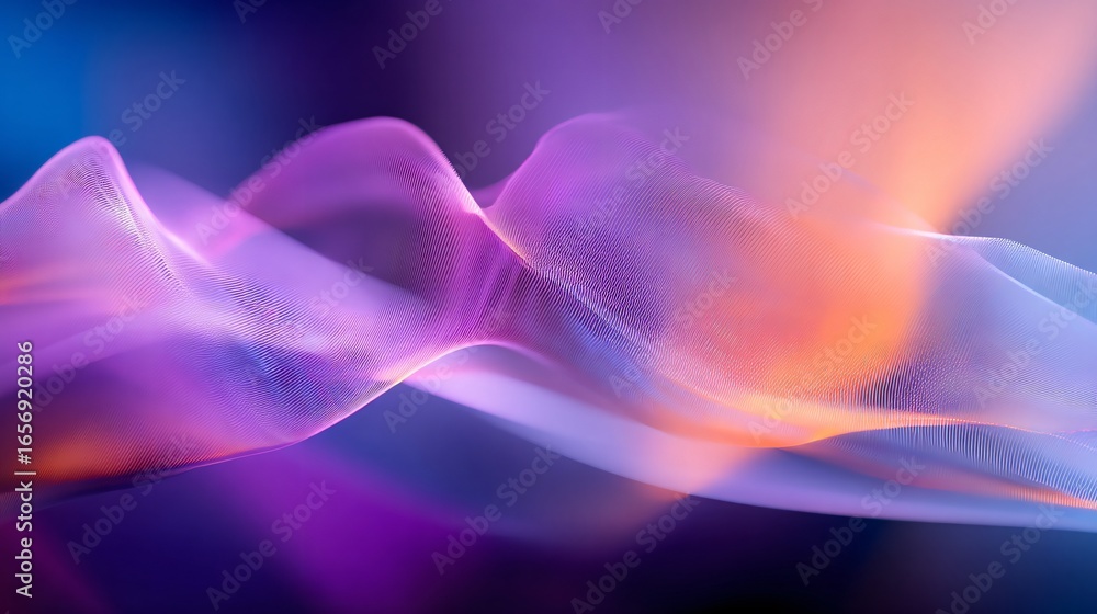 Fototapeta premium Abstract flowing wave design with vibrant gradient color blend