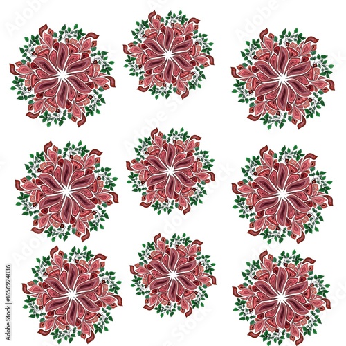 Pattern, decor, design, art, decoration, fabric, elements, illustration, textile, coloring page