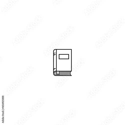 Silhouette vector Icon Editable of a simple illustration of a book