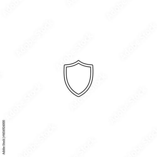 Silhouette vector Icon Editable of shield icon