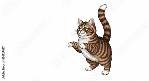 Watercolor cat illustration “Willow” pet portrait isolated on white background