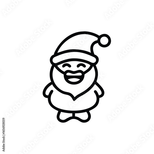 Santa Claus in a laughing pose on a white background vector illustration