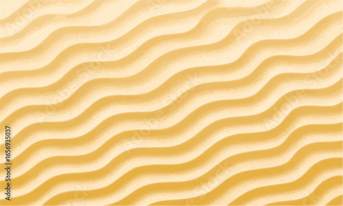 Seamless Realistic Sand Texture with Wavy Dune Pattern and Grain Effect Vector, Vector coastal beach sand waves, easily editable and scalable,