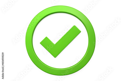 Free Download Green checkmark inside a circle, isolated on transparent background - GFXLoad
