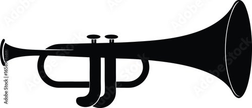Trumpet  silhouette vector,musical Trumpet  icon