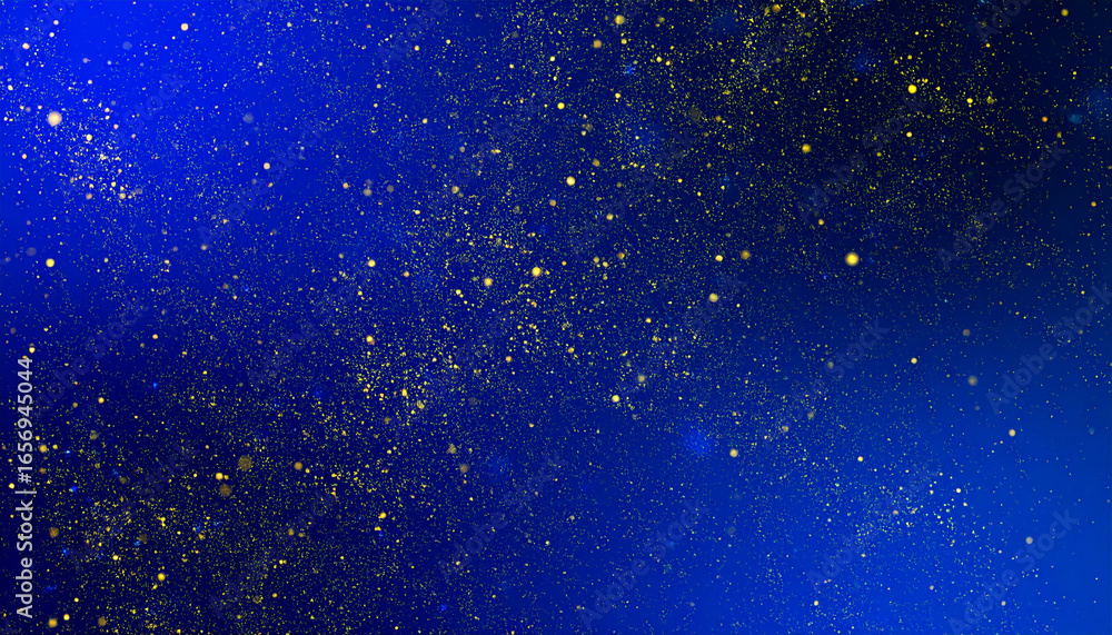 Fototapeta premium Blue And Gold Cosmic Dust Galaxy Background