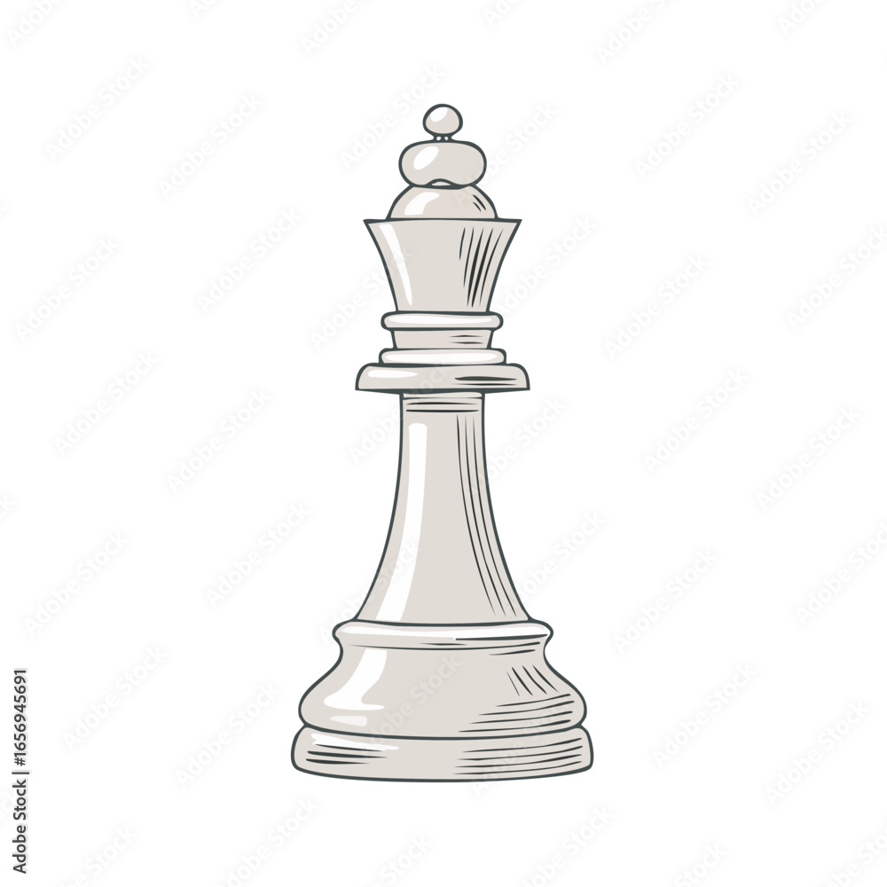 Fototapeta premium An artistic representation of a white chess king, symbolizing strategy and intellect