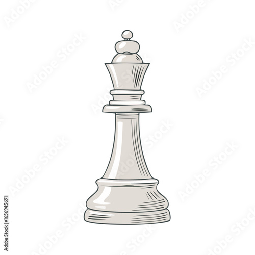 An artistic representation of a white chess king, symbolizing strategy and intellect