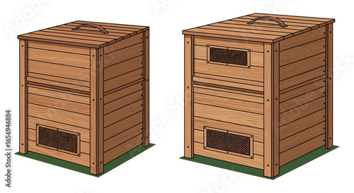 wooden compost bin a sustainable backyard composting system for organic waste recycling and soil enrichment encouraging garden sustainability and eco-friendly waste management solutions