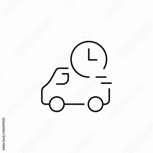express delivery truck icon sign vector