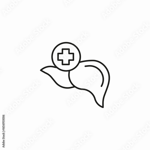 healthy liver care icon sign vector