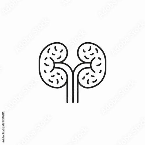 kidney stones disease icon sign vector