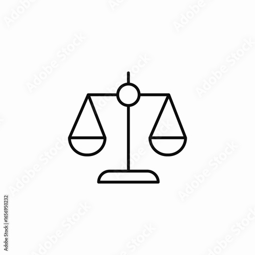 legal balance scale icon sign vector