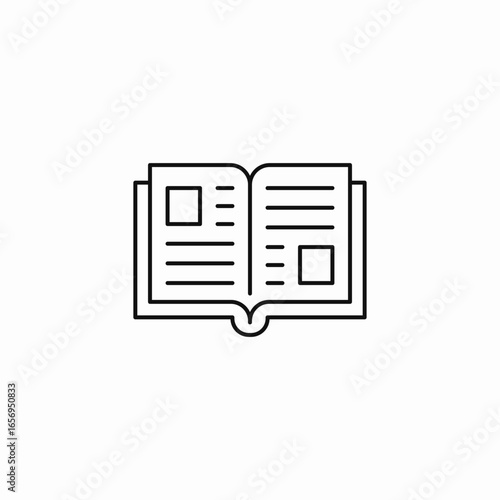 open book magazine icon sign vector