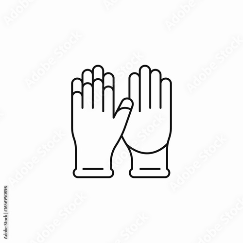 pair of protective gloves icon sign vector