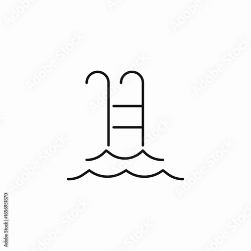 swimming pool water icon sign vector