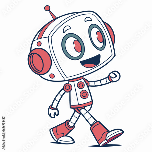 funny cartoon robot