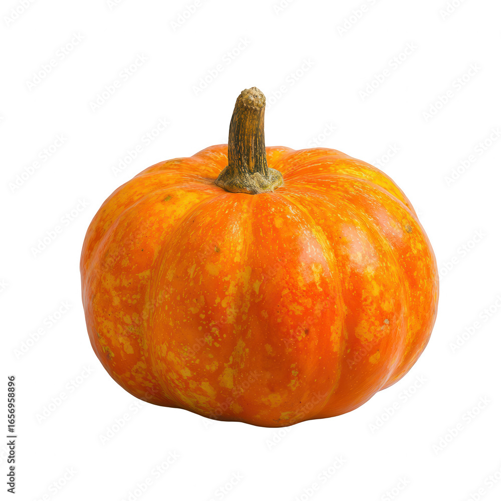 Obraz premium Two orange pumpkins isolated on transparent background