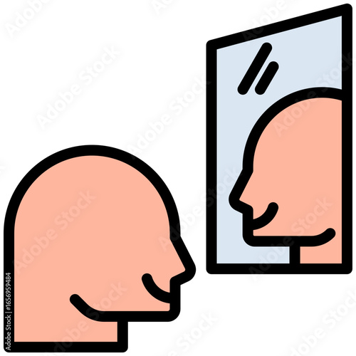 self awareness  icon isolated on white background. vector illustration icon for self improvement
