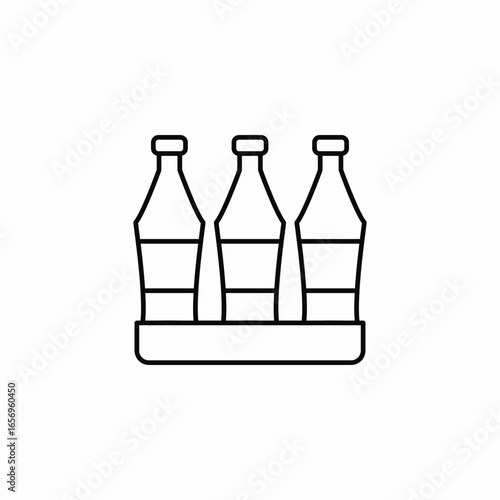 bottled drinks icon sign vector