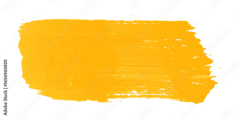 Yellow paint stroke abstract watercolor oil paint colour brush splash stain texture isolated on transparent background acrylic banner creative design graphic component blob grunge liquid