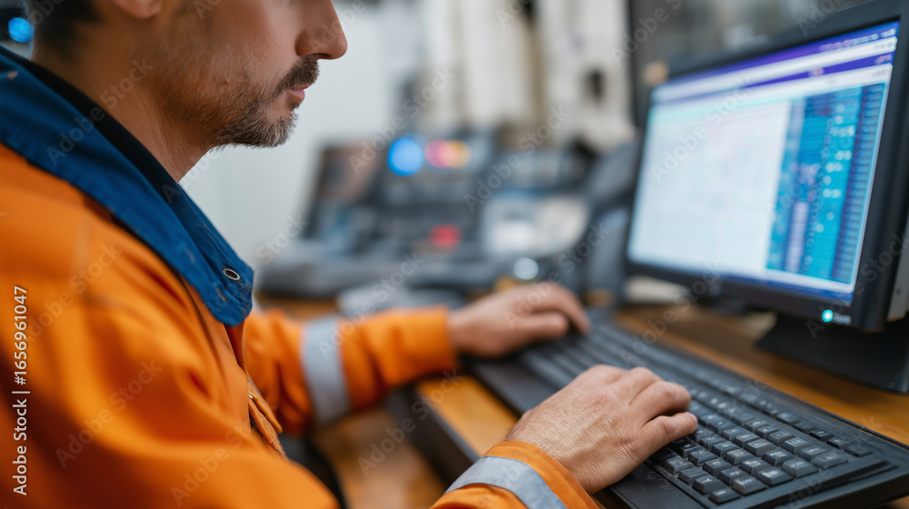 Fototapeta premium AI-Powered Drilling Fluid Management System in Action