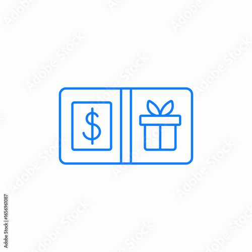 gift certificate icon sign vector
