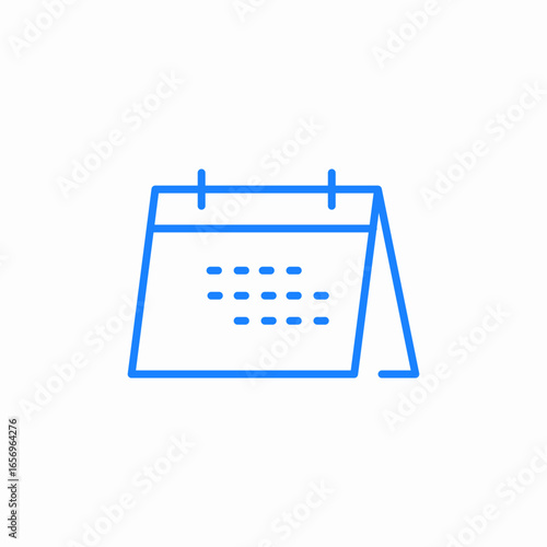 desktop calendar icon sign vector